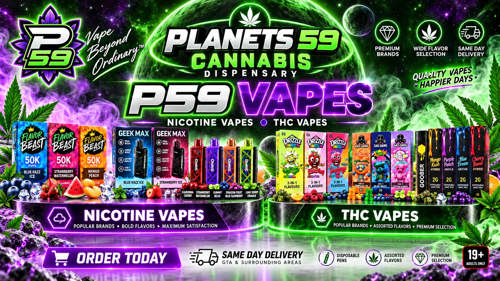 PLANETS 59 in Torbram Road, Brampton — nicotine vapes and THC vapes